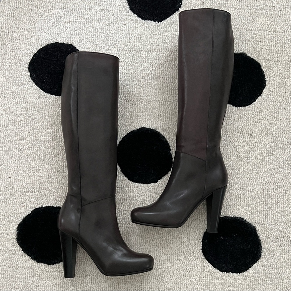 Scoop NYC Elegant Dark Brown Knee-High Women's Boots